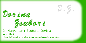 dorina zsubori business card